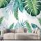 Tropikal Palmiye Yaprağı Duvar Kağıdı 
