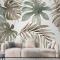 Vintage Muz Ve Palmiye Yaprakları Duvar Kağıdı