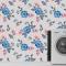 Suluboya Çiçek Desenli Tasarım Çamaşır Odası Duvar Kağıdı 