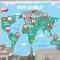 Elle Çizilmiş Çocuk Haritası Çocuk Odası Duvar Kağıdı