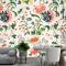 Vintage Çiçek Desenli Arka Plan Oturma Odası Duvar Kağıdı 