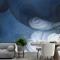 Soyut Koyu Mavi Fırça Duvar Kağıdı 