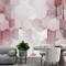 Soyut Pembe Geometrik Desen Duvar Kağıdı 