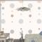 Krem Çocuk Odası Duvar Kağıdı Duvarında Estetik Puantiyeli Desen