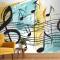 Çizgi Sanatı Müzik Notaları Duvar Kağıdı