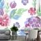 Suluboya Çiçek Duvar Kağıdında Moda Deseni