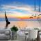 Göl Kenarında Gün Batımı Manzarası Duvar Kağıdı
