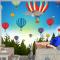 Doğada Sıcak Hava Balonu Manzara Çocuk Odası Duvar Kağıdı