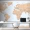 Vintage Dünya Haritası Duvar Kağıdı
