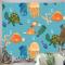 Elle Çizilmiş Okyanusları Kurtar Desen Çocuk Odası Duvar Kağıdı 