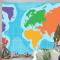 Dünya Haritası Çocuk Odası Duvar Kağıdı Duvarının Havadan Görünümü