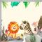 Suluboya Safari Arka Plan Çocuk Odası Duvar Kağıdı 