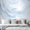 Mavi & Beyaz Mermerize Yatak Odası Duvar Kağıdı