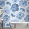 Mavi Çiçek Desenli Vintage Banyo Duvar Kağıdı