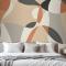 Boho Geometrik Soyut Sanat Yatak Odası Duvar Kağıdı