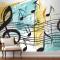 Çizgi Sanatı Müzik Notaları Duvar Kağıdı