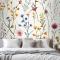 Renkli Çiçekler Yatak Odası Duvar Kağıdı 