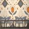 Elle Çizilmiş Boho Geometrik Desen Yemek Odası Duvar Kağıdı