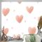 Kalp Arka Plan Sevimli Suluboya Çocuk Odası Duvar Kağıdı 