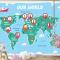 Elle Çizilmiş Çocuk Haritası Çocuk Odası Duvar Kağıdı