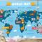 Elle Çizilmiş Çocuk Haritası Çocuk Odası Duvar Kağıdı