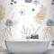 Suluboya Çiçek Desenli Banyo Duvar Kağıdı 