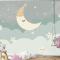 Bulutlar Ay Ve Yıldızlar Çocuk Odası Duvar Kağıdı