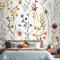 Renkli Çiçekler Yatak Odası Duvar Kağıdı 