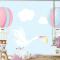 Sevimli Düz Tasarım Cinsiyet Ortaya Çocuk Odası Duvar Kağıdı
