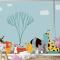Vahşi Hayvanların Sevimli Grubu Çocuk Odası Duvar Kağıdı