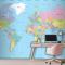 Dünya Haritası Renkli Siyasi Duvar Kağıdı 