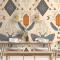 Elle Çizilmiş Boho Geometrik Desen Yemek Odası Duvar Kağıdı