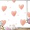 Kalp Arka Plan Sevimli Suluboya Çocuk Odası Duvar Kağıdı 
