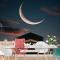 Mekke Kabe Gece Hilal Duvar Kağıdı
