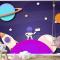 Kağıt Stili Galaxy Boys Çocuk Odası Duvar Kağıdı