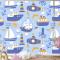 Gemiler Ile Seamless Modeli Çocuk Odası Duvar Kağıdı