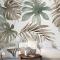 Vintage Muz Ve Palmiye Yaprakları Duvar Kağıdı