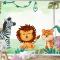 Suluboya Safari Arka Plan Boys Çocuk Odası Duvar Kağıdı 