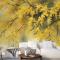 Suluboya Sarı Ağaç Manzara Duvar Kağıdı 