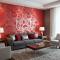 Kırmızı Gümüş Ucuz Duvar Kağıdı 88822