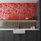 Kırmızı Gümüş Ucuz Duvar Kağıdı 88822