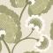 Krem Zemin Yeşil Çiçek Duvar Kağıdı