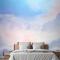 El Boyalı Suluboya Pastel Gökyüzü Yatak Odası Yatak Odası Duvar Kağıdı