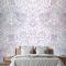 Vintage Çiçek Holografik Desenli Yatak Odası Duvar Kağıdı