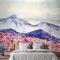 Suluboya Bahar Manzara Yatak Odası Duvar Kağıdı