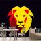 Aslan Başı Logosu Sarı Kırmızı Duvar Kağıdı