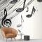 Müzik Notaları Çizimi Duvar Kağıdı