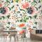 Vintage Çiçek Desenli Duvar Kağıdı 