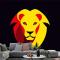 Aslan Başı Logosu Sarı Kırmızı Duvar Kağıdı