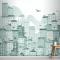 Tek Renkli Şehir Manzaralı Duvar Kağıdı 